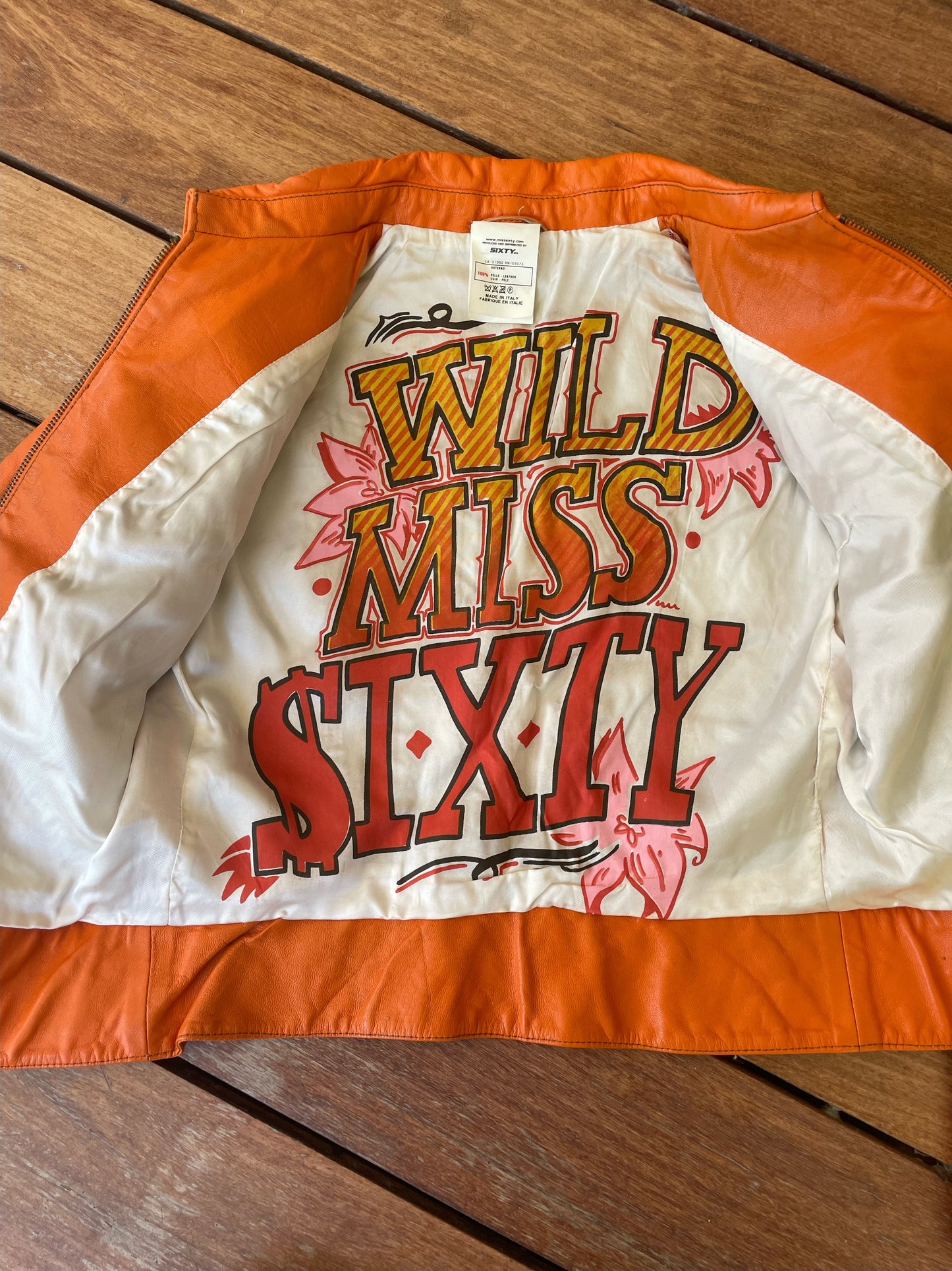 Miss Sixty Orange Leather Jacket