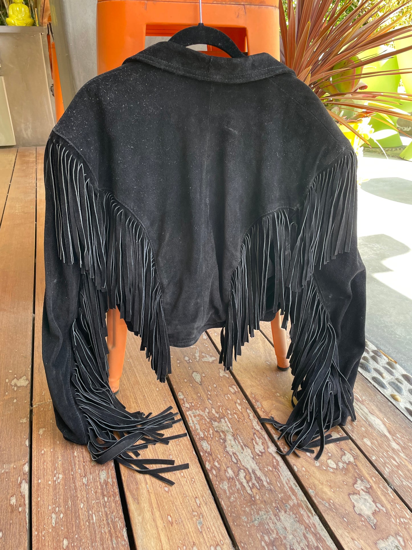 1980s Vintage Suede Fringe Jacket